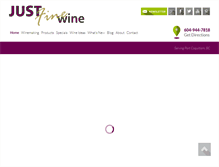 Tablet Screenshot of justfinewine.ca